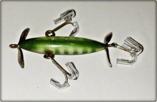 Tough Hex Bait Co Wheelrite Minnow Lure Pike,  Silver Scales ONT 1950s 2