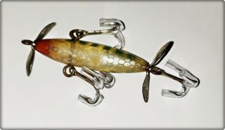 Tough Hex Bait Co Wheelrite Minnow Lure Pike,  Silver Scales ONT 1950s 3