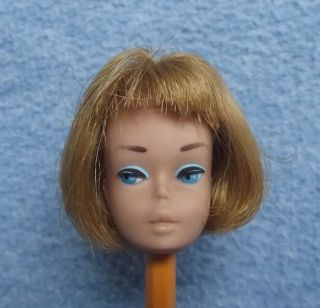 Vintage 1965 American Girl Bend Leg Barbie Doll Head Strawberry Blond Hair