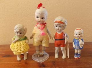 Vintage Pocelain Dolls Made In Japan Circa 1930s (5/26)