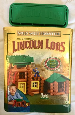 Lincoln Logs Real Wood Building Set Box Wild West Frontier
