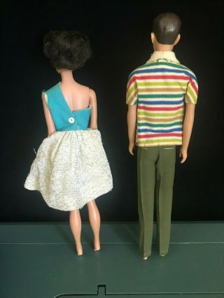Vtg Barbie Vinyl Ponytail Case 1962 w/ 2 Dolls & Clothes 7