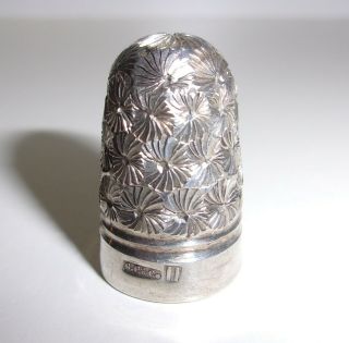 Rare Antique Silver Plated Thimble By R P & Co ?? 11 -
