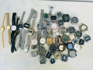 Vintage Quartz Watches,  Repair 42x Seiko,  Citizen,  Elite,  Casio,  Adec,  Lorus