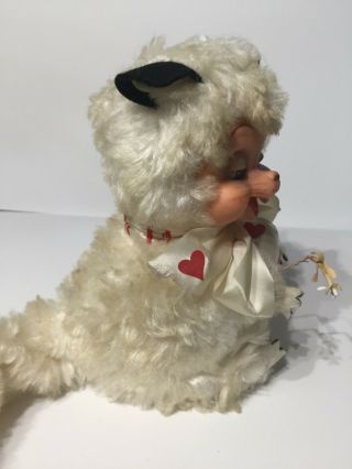 Vintage Rushton Star Creation Valentine’s Day Skunk plush with rubber face 5