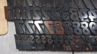 145 Antique LETTERPRESS Wood Print Type Blocks 1 5/8 