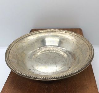 Vintage Sterling Silver Bowl (63 Grams) 925 Dish 5.  75”