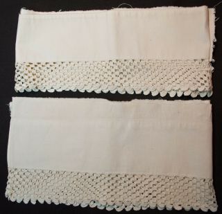 Vintage Crochet Lace Trim - Scalloped Crochet Pillowcase Lace Edging