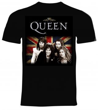 Queen T - Shirt - Queen - Freddie Mercury - Brian May - Roger Taylor - John Deacon