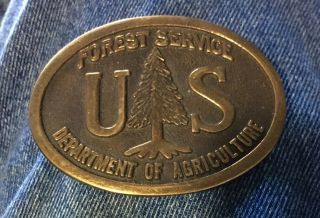 U.  S.  Forest Service Brass Belt Buckle