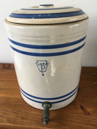 Antique Rare Pfaltzgraff York Pa,  Stone Ware Crock With Lid And Spicot