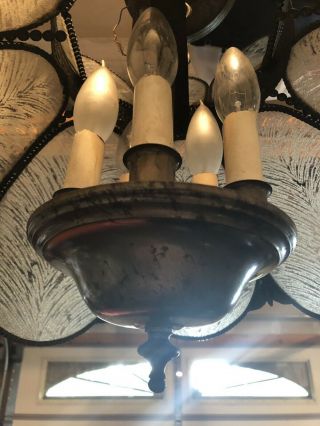 Hanging Tiffany Style Stained Glass Shade Lamp Antique Light Bar Chandelier 2