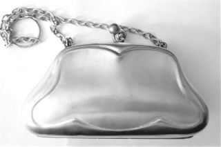 Vintage Sterling Silver Plated Purse 5 " Wide 3.  25 " High
