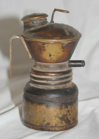 Antique Baldwin Carbide Brass Miners Lamp Patent 1906 John Simmons Co York
