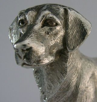 Quality Silver Plated Labrador Dog Figure C1950 English