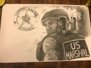 U.  S.  Marshal Usms Us Marshals Service York City Nyc 9/11 Print 16x9