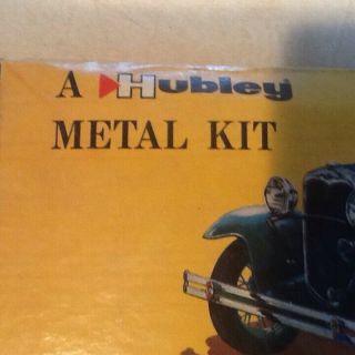 VINTAGE HUBLEY FORD MODEL A COUPE UNASSEMBLED METAL KIT BOXED,  FOUND IN ESTATE 8