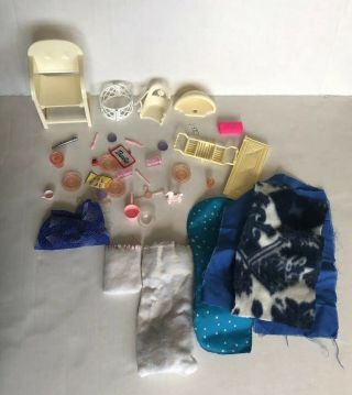 Vintage Barbie 1998 Family House Playset Accessories Only For Twist & Spin Set