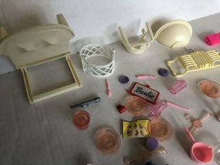 Vintage BARBIE 1998 Family House Playset Accessories Only For Twist & Spin Set 4