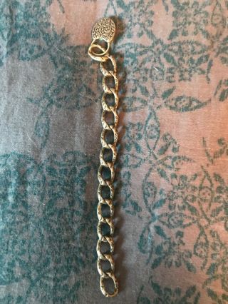 Antique Victorian Sterling Silver Bracelet Puffy Heart Padlock Repousse Locket 5