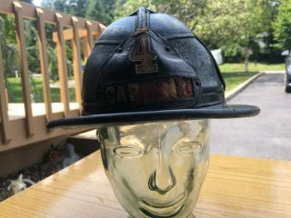 Cairns Brother Leather Fire Helmet War Baby Early Style Fireman 4 Garfield 12