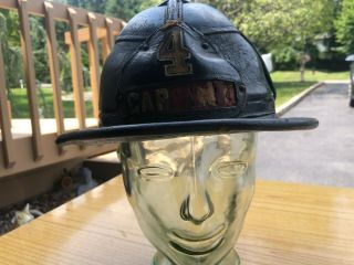 Cairns Brother Leather Fire Helmet War Baby Early Style Fireman 4 Garfield 2