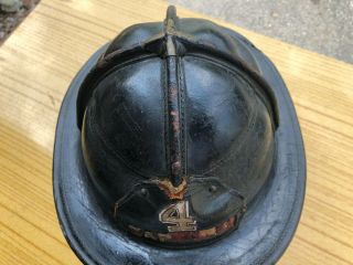 Cairns Brother Leather Fire Helmet War Baby Early Style Fireman 4 Garfield 6