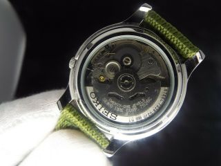 NON VINTAGE SEIKO NON DIGITAL WATCH AUTOMATIC MILITARY GREEN 21 JEWELS NOS 7S26 4