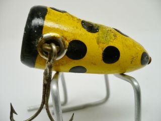 Vintage 1920 ' s Fishing Lure,  Biff Bait Co. ,  Master Plug,  Yellow Black Dots 6
