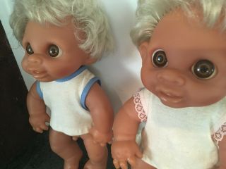 Rare Thomas Dam Troll Dolls - Twin Boy & Girl - Anatomically Correct - 1974