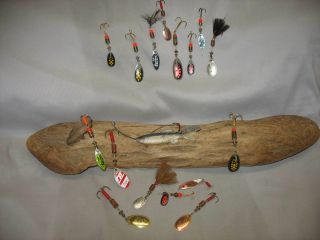 Vintage/antique Fishing Lures - 17 Assorted Spinners - Mepp 