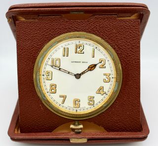 Antique Lambert Bros Travel Clock Made By General Watch Co.  Paradox Movement