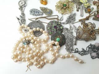 Antique or Vintage Various Costume Jewellery Jewelry Bundle Joblot 8