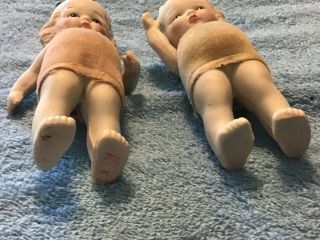 5” Tall All Bisque twin baby dolls: Boy and Girl: Made in Japan 7