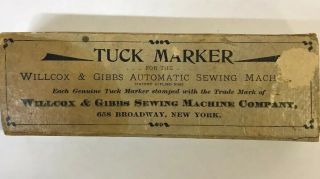 antique Willcox & Gibbs Tuck Marker Automatic Sewing Machine 1904 Wilcox 5