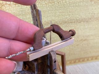 Miniature Dollhouse Vintage 1970s Frank Matter Hand Tool Bit Brace Hand Drill 2