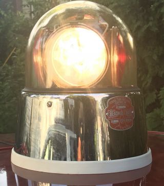 VINTAGE FEDERAL SIGNAL MODEL 175 BEACON RAY LIGHT WITH GLASS DOME See Video 12