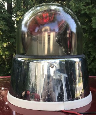 VINTAGE FEDERAL SIGNAL MODEL 175 BEACON RAY LIGHT WITH GLASS DOME See Video 6