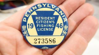 1946 Pennsylvania Fishing License Number 273586