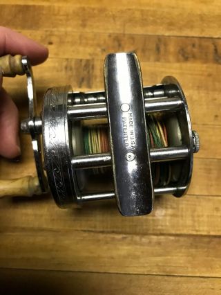 OLD VINTAGE FISHING ROD REEL ENGRAVED SHAKESPEARE CRITERION 1961 HE.  COLLECTIBLE 6