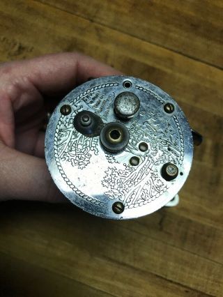 OLD VINTAGE FISHING ROD REEL ENGRAVED SHAKESPEARE CRITERION 1961 HE.  COLLECTIBLE 7