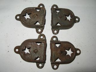 Antique Steamer Trunk Handle Ends Covers