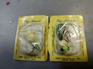 Fred Arbogast HULA POPPER Fly Lure ' s/2/ NOS 2