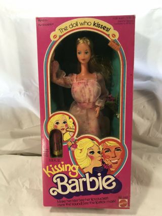Vintage Kissing Barbie Doll 2597 Mattel 1978 Complete With Box