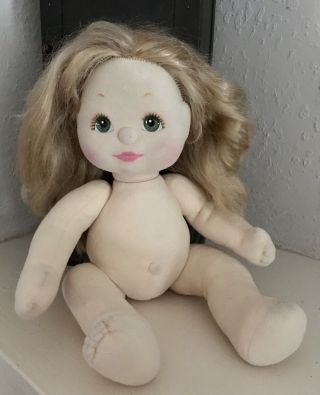 Vintage 1985 Mattel My Child Doll W/ 2 Tone Long Ash Blonde Hair,  Green Eyes