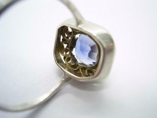 ANTIQUE ARTS AND CRAFTS SILVER GOLD SAPPHIRE RING BERNARD INSTONE? RHODA WAGER? 5