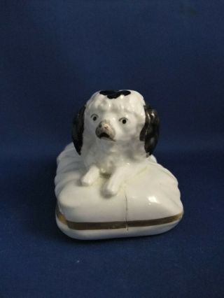ANTIQUE 19THC SAMUEL ALCOCK STAFFORDSHIRE POTTERY FIGURE OF A POODLE DOG C1835 3