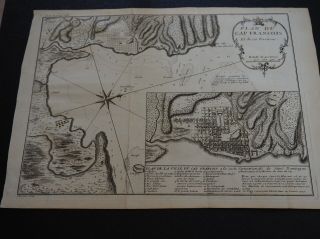 Antique Map " Plan Du Cap Francois Et De Ese Environs "
