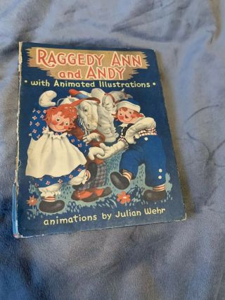 Antique Raggedy Ann And Andy Book 1944 Mechanical Pop Up Book