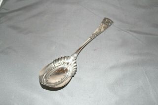 1879 Holmes Booth & Haydens A1 Silverplate Scalloped/slotted Serving Fruit Spoon